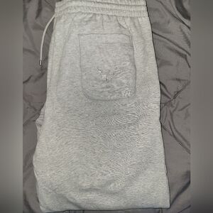 Victoria's Secret Light Gray Joggers with Rhinestone Logo XL